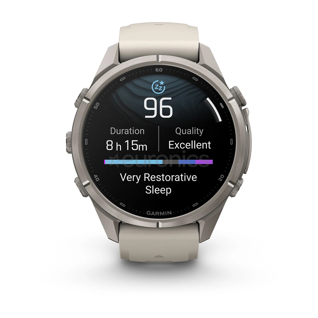 Garmin Fenix 9 Pro, 43 mm, titanium, fog grey / dark sandstone - Sports watch