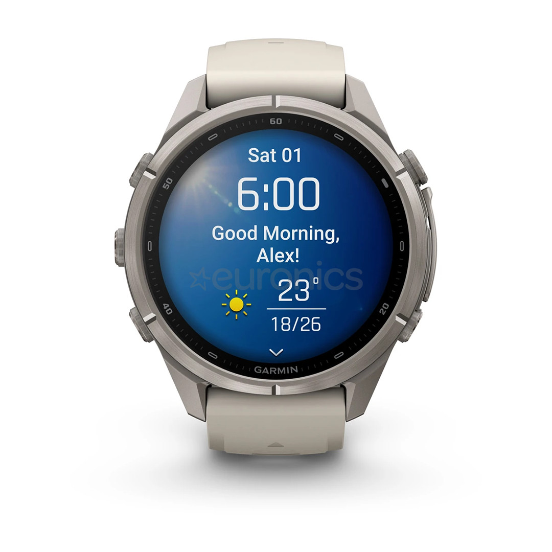 Garmin Fenix 9 Pro, 43 mm, titanium, fog grey / dark sandstone - Sports watch