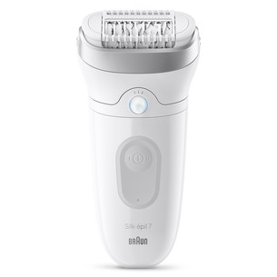Braun Silk epil 7, Wet & Dry, white/grey - Epilator