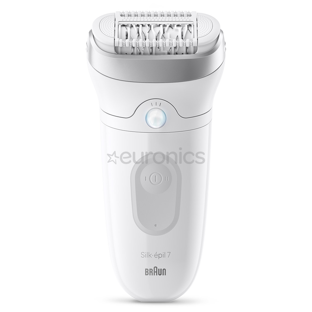 Braun Silk epil 7, Wet & Dry, white/grey - Epilator