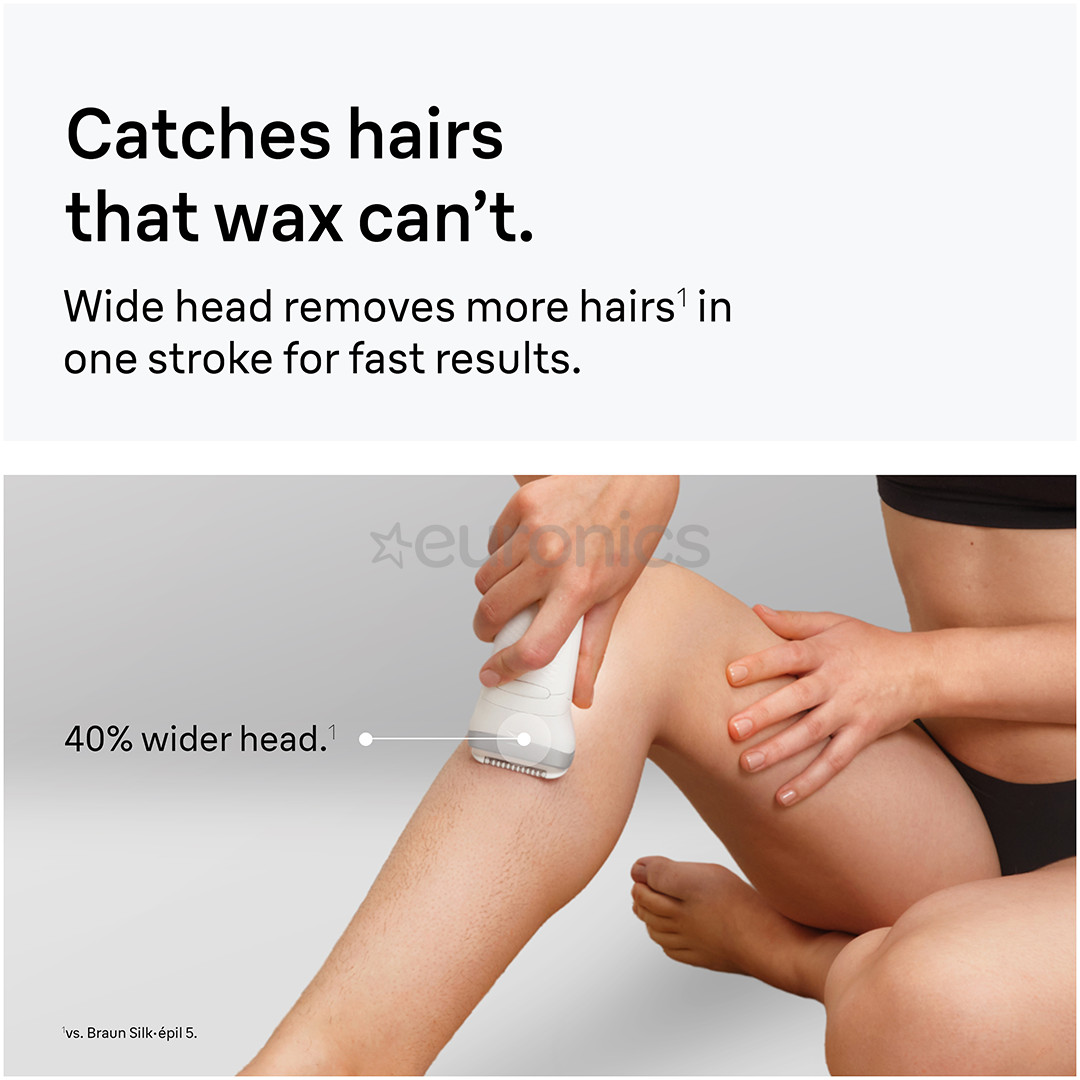Braun Silk epil 7, Wet & Dry, white/grey - Epilator