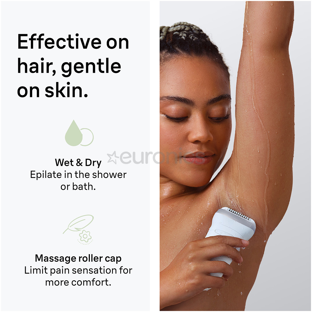 Braun Silk epil 7, Wet & Dry, white/grey - Epilator
