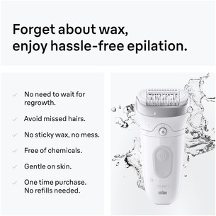 Braun Silk epil 7, Wet & Dry, white/grey - Epilator