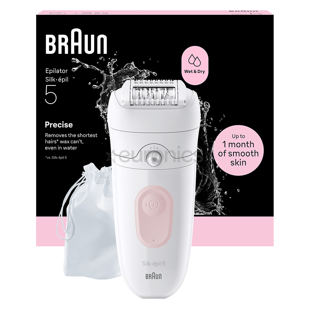 Braun Silk epil 5, Wet & Dry, white/pink - Epilator