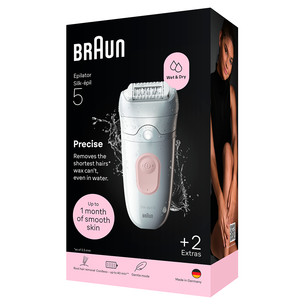 Braun Silk epil 5, Wet & Dry, white/pink - Epilator
