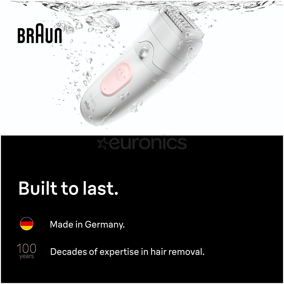 Braun Silk epil 5, Wet & Dry, white/pink - Epilator