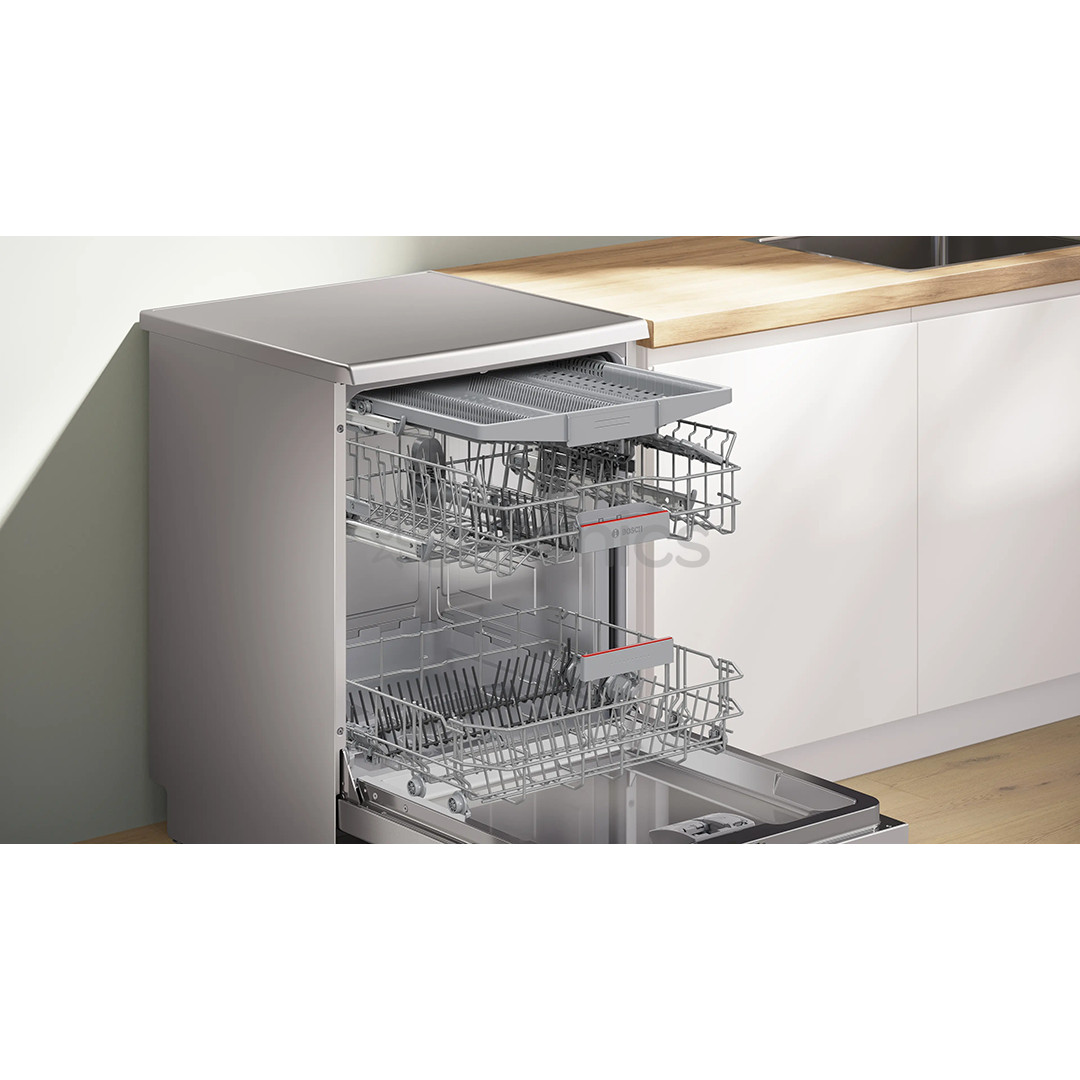 Bosch, Series 4, 14 place settings, stainless steel - Free standing dishwasher
