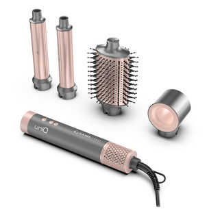 GA.MA uniQ Flow, 1550 W, 4 в 1, серый/розовый - Стайлер для волос GH0130