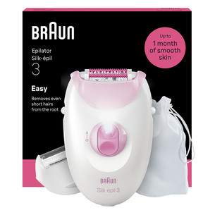 Braun Silk epil 3, white/pink - Epilator
