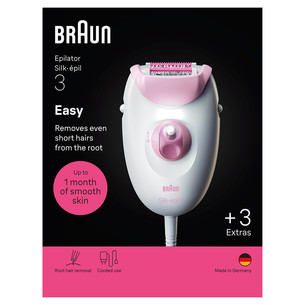 Braun Silk epil 3, white/pink - Epilator
