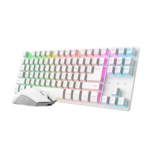 Trust GXT 882 3-in-1 Miami, TKL, US, XXL hiirematt, valge - Juhtmevaba desktop