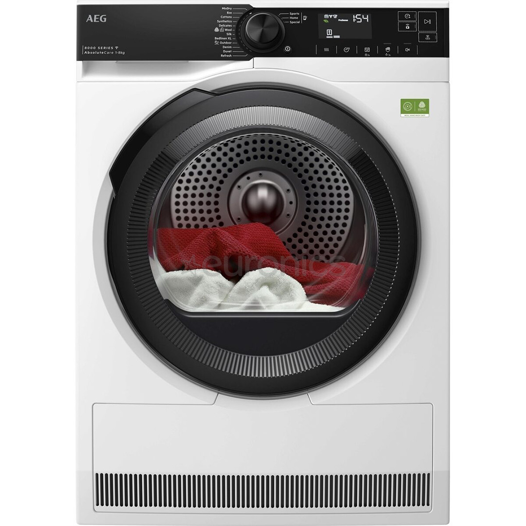 AEG 8000 Seeria AbsoluteCare, 8 kg, depth 63.6 cm - Clothes dryer