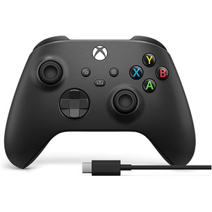Microsoft Xbox Wireless Controller + USB-C Cable, Xbox One / Series X/S, must - Juhtmevaba pult 196388518265