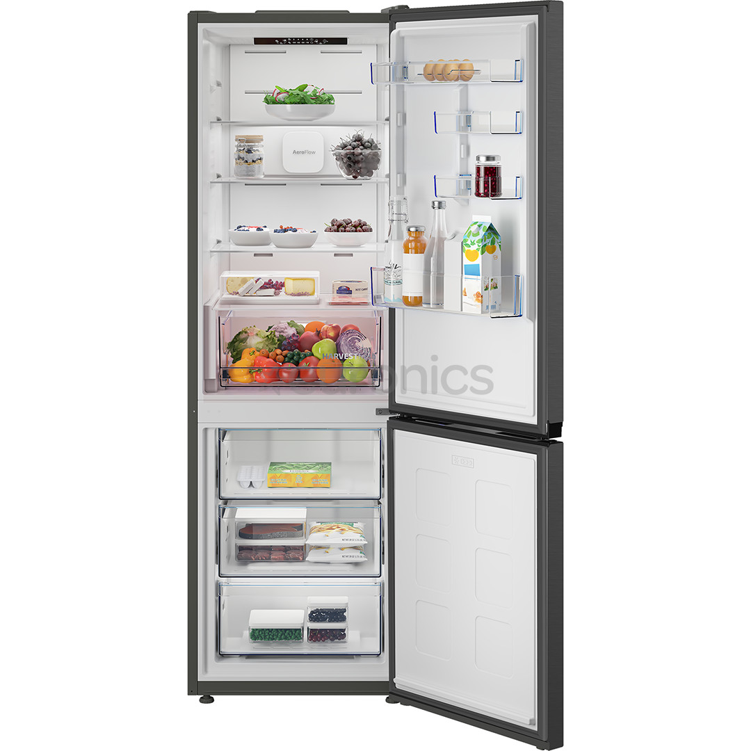 Beko, NoFrost, 370 л, высота 187 см, темная нерж. сталь - Холодильник