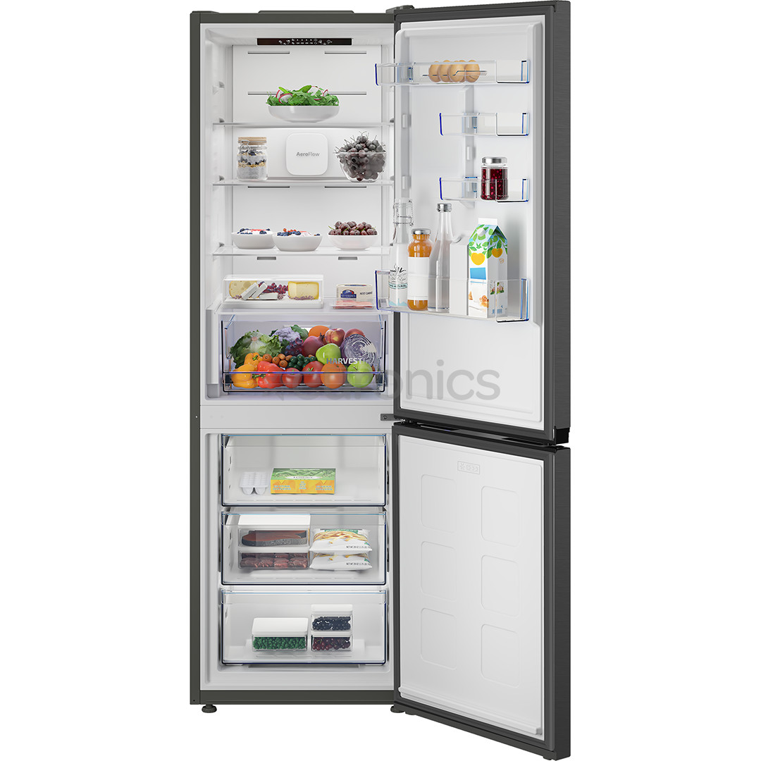 Beko, NoFrost, 370 л, высота 187 см, темная нерж. сталь - Холодильник