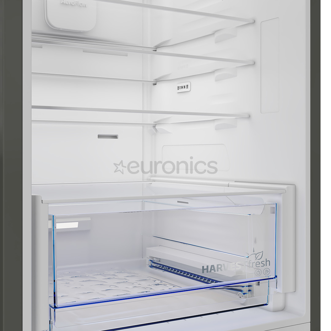 Beko, NoFrost, 370 л, высота 187 см, темная нерж. сталь - Холодильник