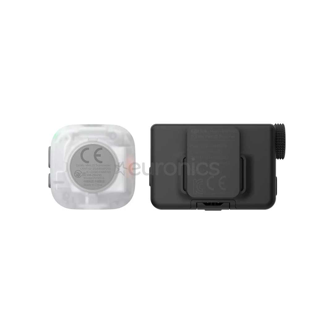 DJI Mic Mini 2S (1 TX + 1 RX), белый - Беспроводной микрофон