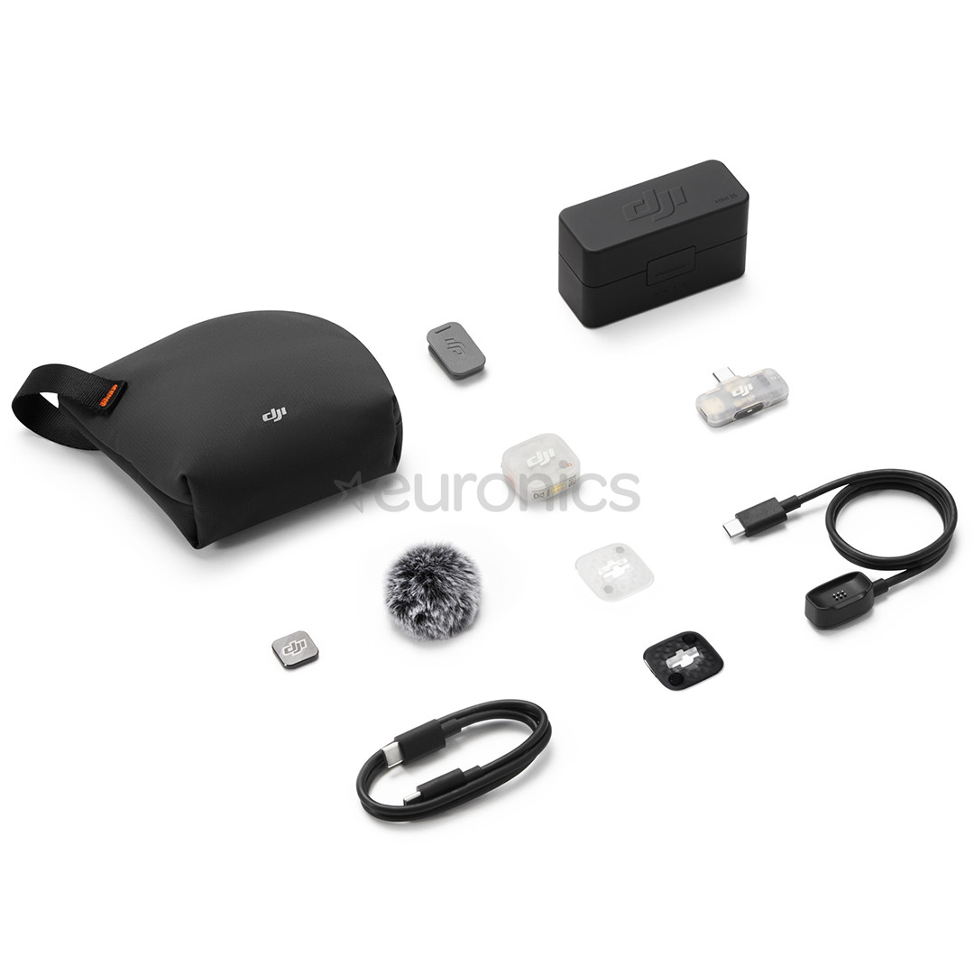 DJI Mic Mini 2S (1 TX + 1 Mobile RX + Charging Case), белый - Беспроводной микрофон