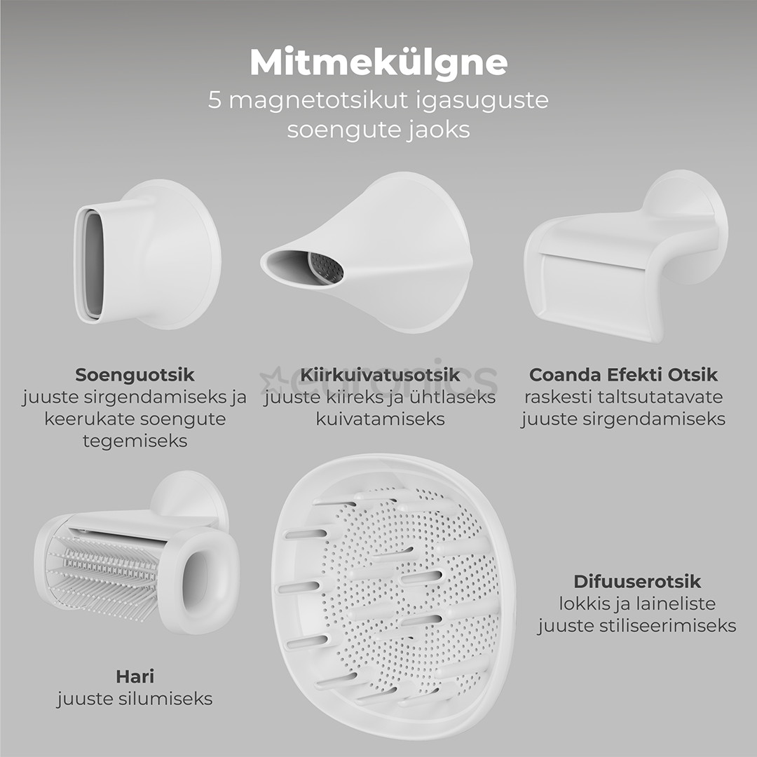 Aeno HD5W AI ProDryer, 1500 W, valge - Föön