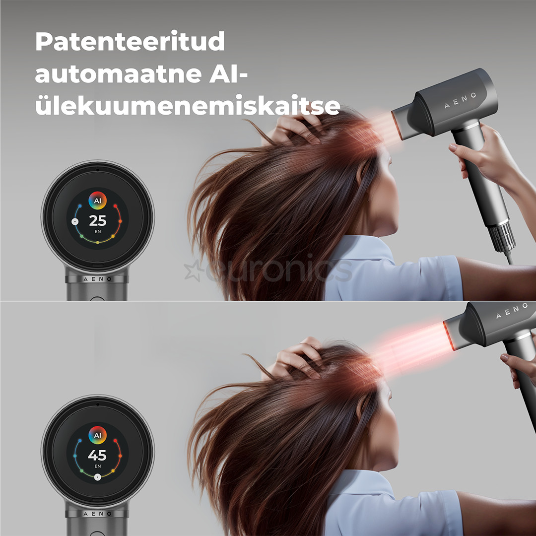Aeno HD5G AI ProDryer, 1500 W, hall - Föön