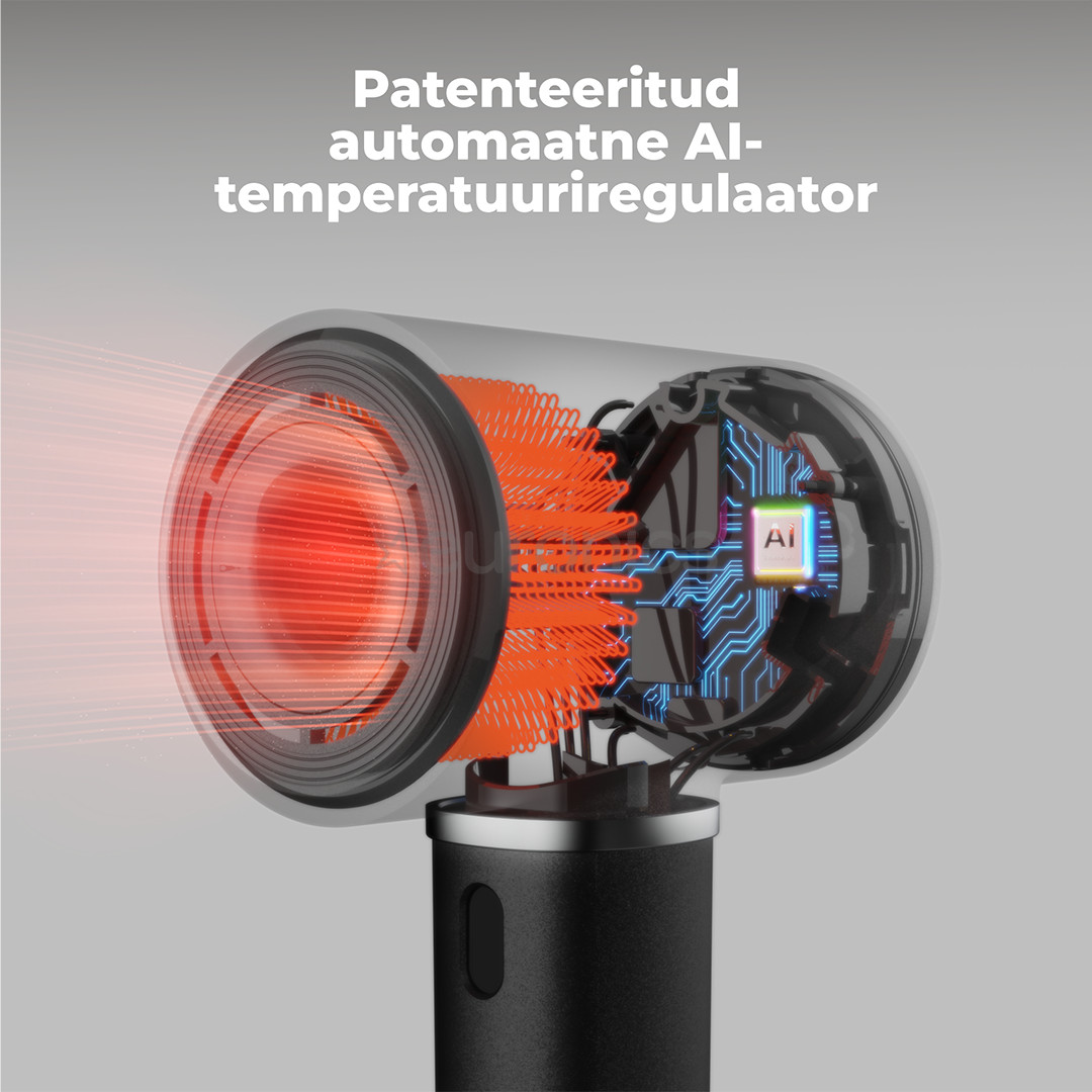 Aeno HD5B AI ProDryer, 1500 W, must - Föön