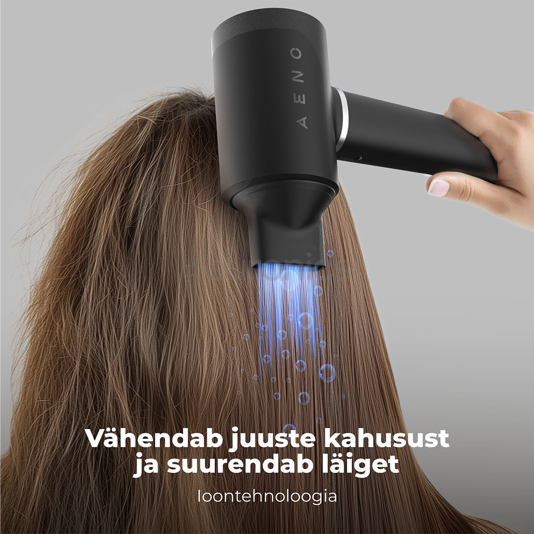 Aeno HD5B AI ProDryer, 1500 W, must - Föön