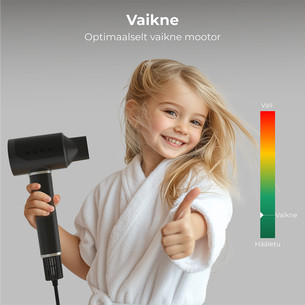 Aeno HD5B AI ProDryer, 1500 W, must - Föön