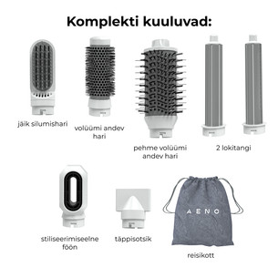 Aeno HS1, 1200 W, valge - Juuste kujundamise seade