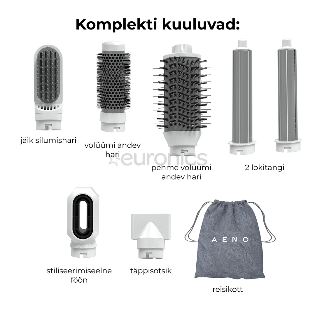 Aeno HS1, 1200 W, valge - Juuste kujundamise seade