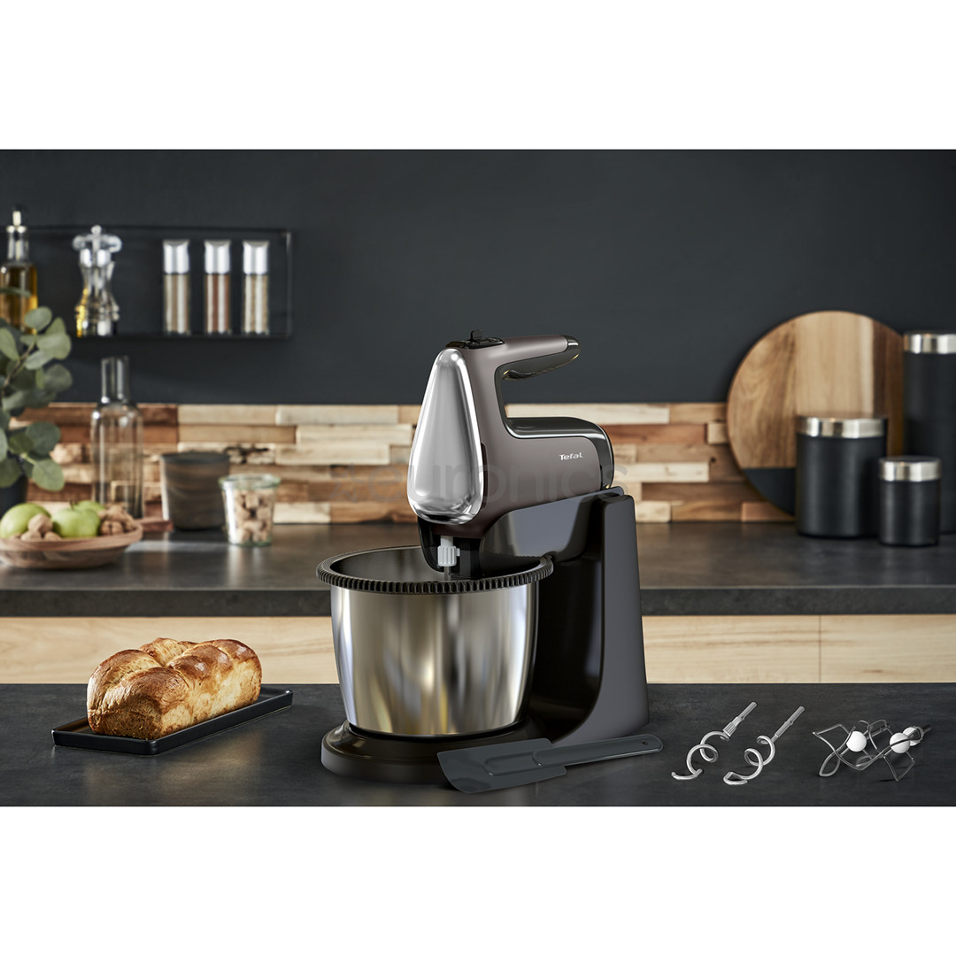 Tefal Powermix Silence, 850 W, tumehall - Käsimikser kausiga