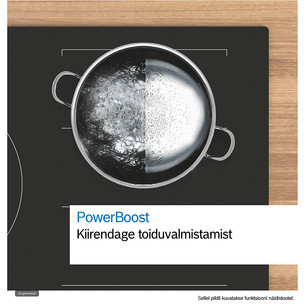 Bosch, Seeria 6, raamita, laius 80.2 cm, must - Integreeritav induktsioonpliidiplaat