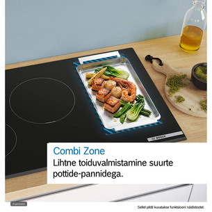 Bosch, Seeria 6, raamita, laius 80.2 cm, must - Integreeritav induktsioonpliidiplaat