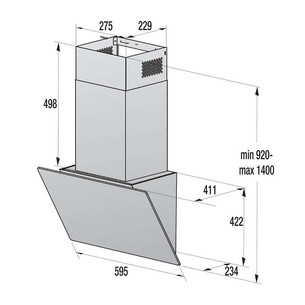 Hisense, 767 m³/h, laius 59.5 cm, must - Õhupuhasti