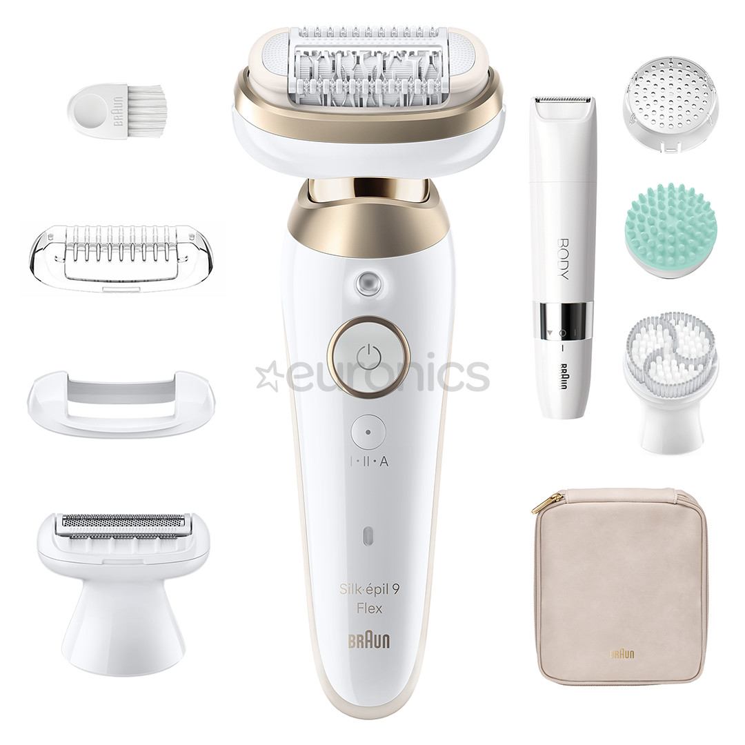 Braun Silk épil 9 Flex SkinSpa, Wet & Dry, белый - Эпилятор