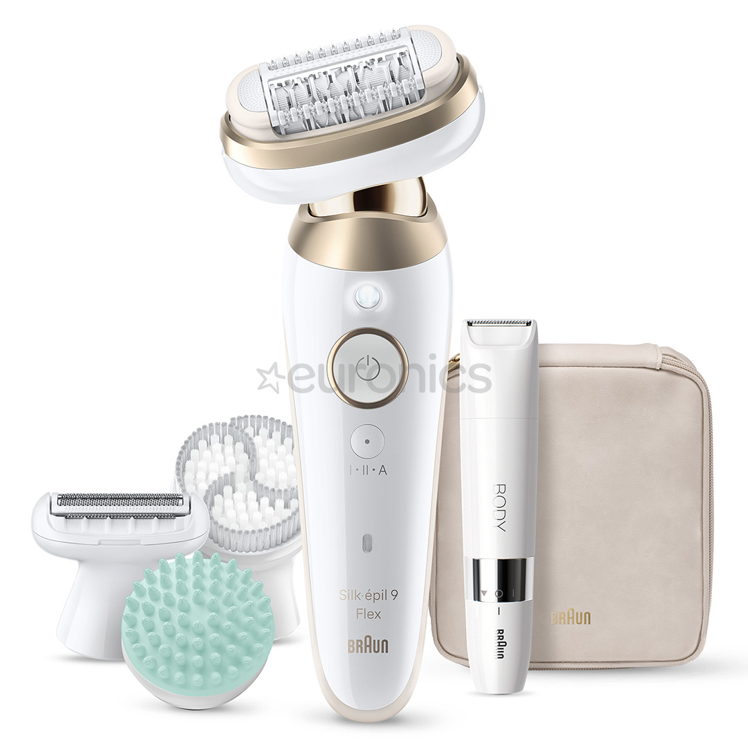 Braun Silk épil 9 Flex SkinSpa, Wet & Dry, белый - Эпилятор