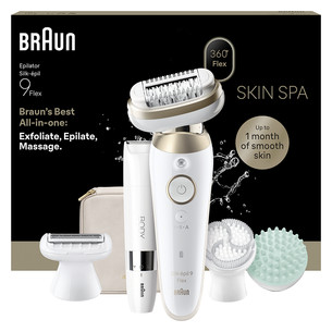 Braun Silk épil 9 Flex SkinSpa, Wet & Dry, белый - Эпилятор