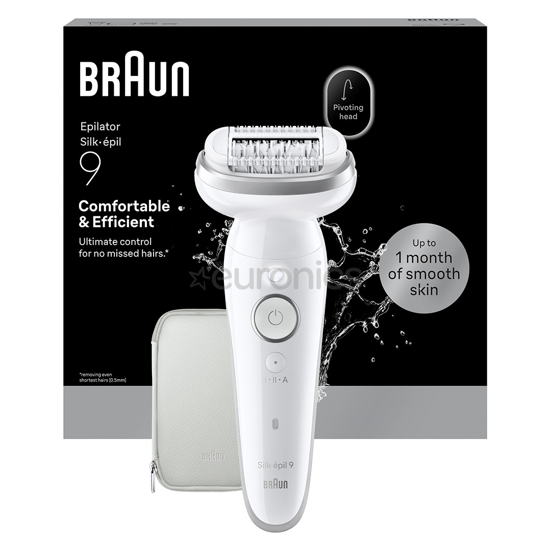 Braun Silk épil 9, Wet & Dry, белый - Эпилятор
