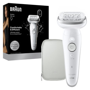 Braun Silk épil 9, Wet & Dry, белый - Эпилятор