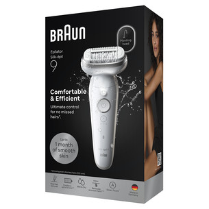 Braun Silk épil 9, Wet & Dry, белый - Эпилятор