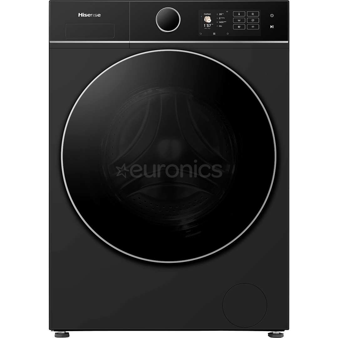 Hisense, 12 kg / 8 kg, depth 59.5 cm, 1400 rpm, black - Washer-Dryer Combo