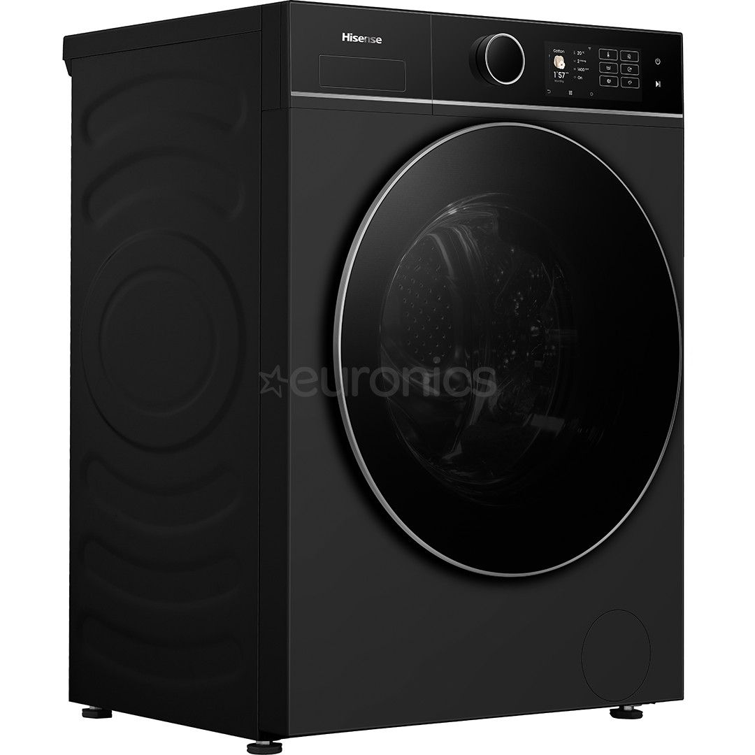 Hisense, 12 kg / 8 kg, depth 59.5 cm, 1400 rpm, black - Washer-Dryer Combo