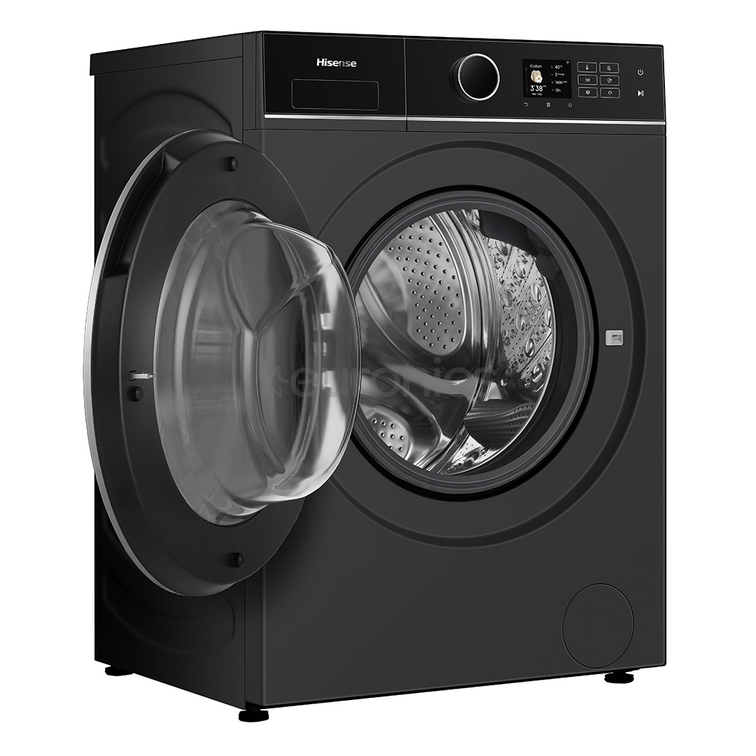 Hisense, 12 kg / 8 kg, depth 59.5 cm, 1400 rpm, black - Washer-Dryer Combo