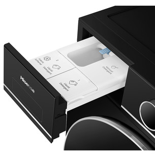 Hisense, 12 kg / 8 kg, depth 59.5 cm, 1400 rpm, black - Washer-Dryer Combo