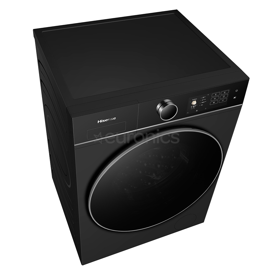Hisense, 12 kg / 8 kg, depth 59.5 cm, 1400 rpm, black - Washer-Dryer Combo