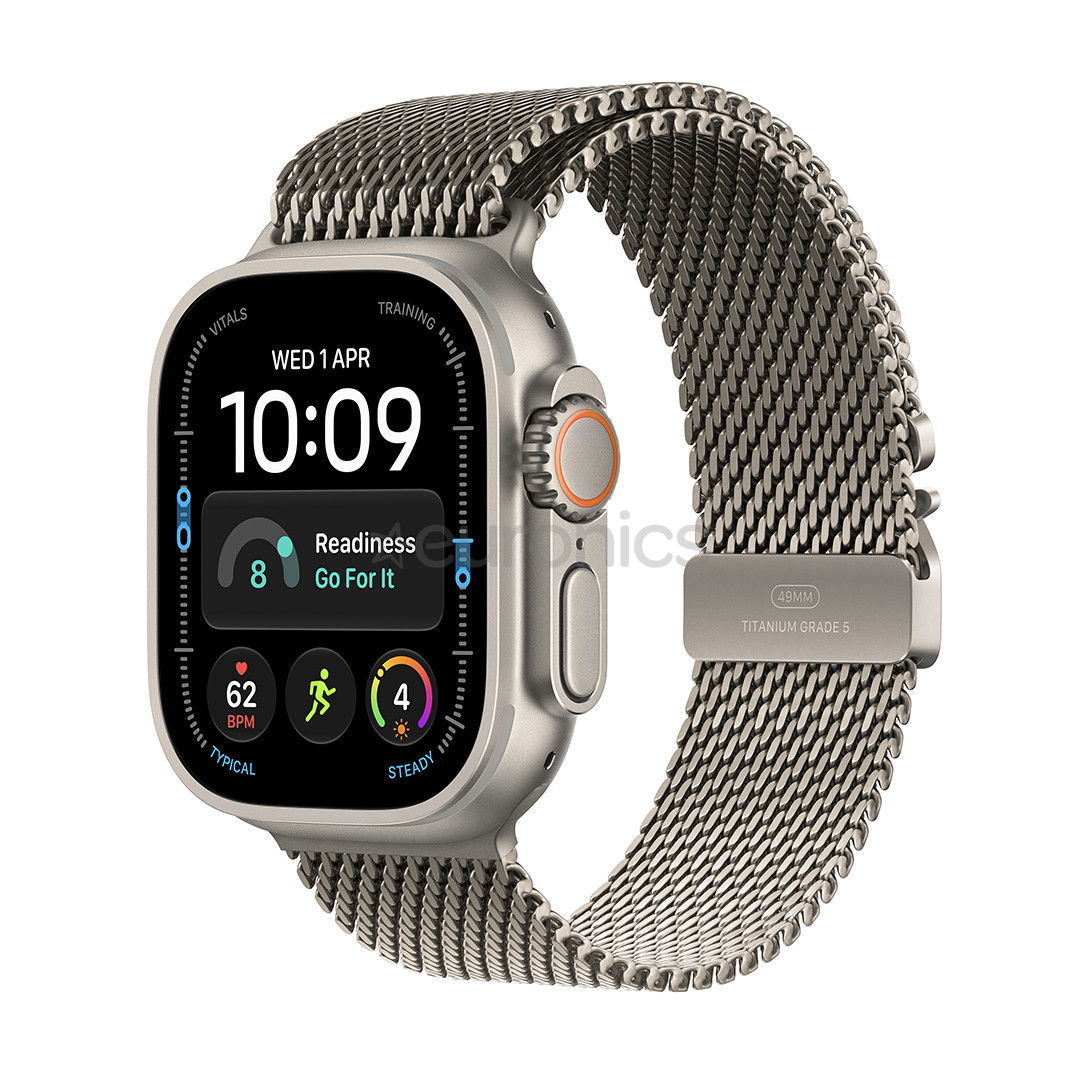 Apple Watch Ultra 4, 49 mm, Titanium Milanese Loop, S, titaan - Nutikell