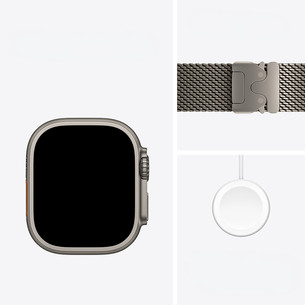 Apple Watch Ultra 4, 49 mm, Titanium Milanese Loop, S, titaan - Nutikell