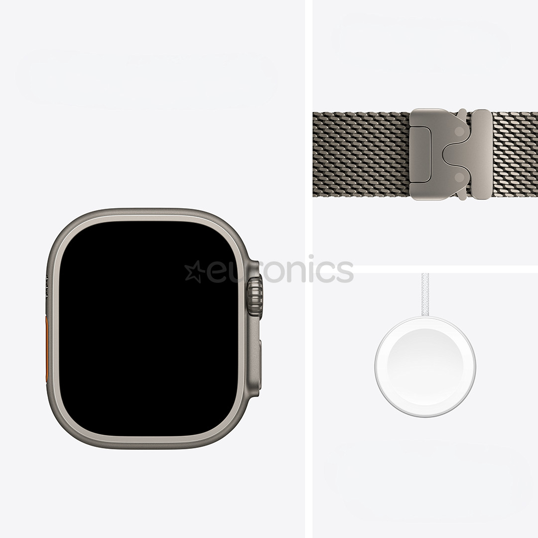 Apple Watch Ultra 4, 49 mm, Titanium Milanese Loop, L, titaan - Nutikell