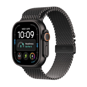 Apple Watch Ultra 4, 49 mm, Titanium Milanese Loop, L, must titaan - Nutikell MJAX4ET/A