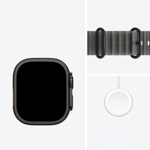 Apple Watch Ultra 4, 49 mm, Ocean Band, black / translucent black - Smartwatch