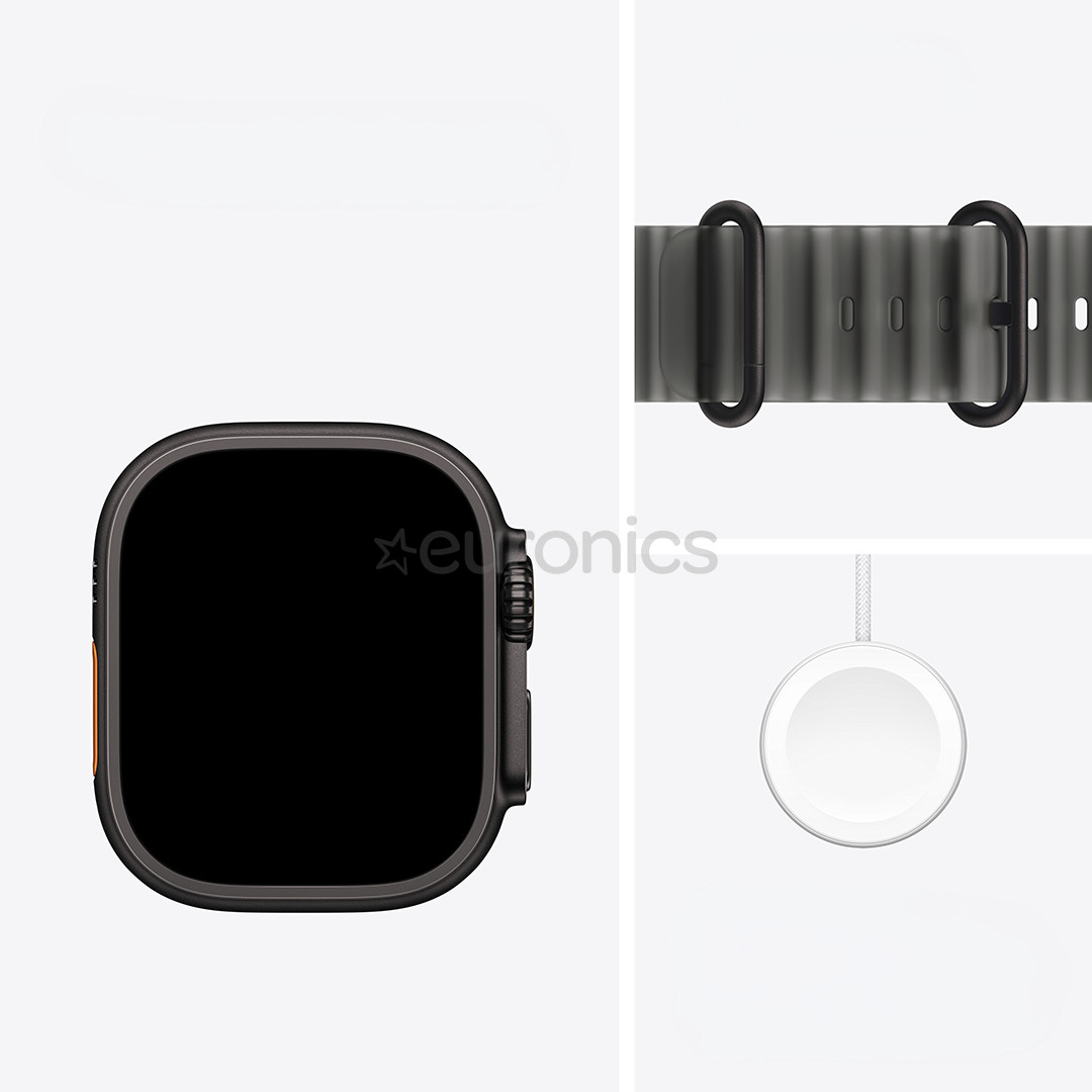 Apple Watch Ultra 4, 49 mm, Ocean Band, black / translucent black - Smartwatch
